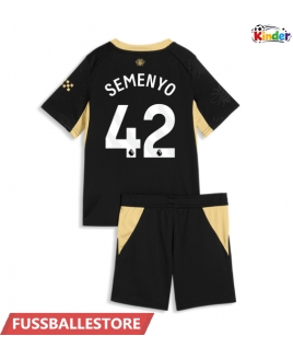 Günstige Manchester City Antoine Semenyo #42 Auswärts Trikotsatzt Kinder 2026-27 Kurzarm (+ Kurze Hosen)